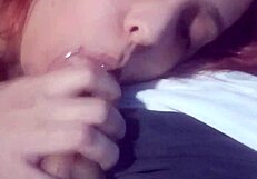 i kept sucking his cum-covered cock after he came