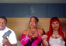 Intimate home orgy with ten men and diverse women.