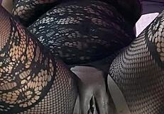 Ebony Whore Squirts Multiple Orgasms on Sex Machine