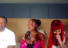 Intimate home orgy with ten men and diverse women.