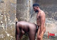 Big Bro Pounds Village Girl's Fat Ass Outdoor