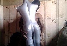 My big tits mannequin takes a hot creampie.