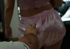 Stepfather Feels Seduced By His Stepdaughter's Beautiful Ass In Lingerie