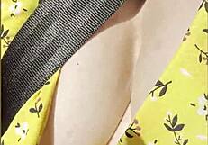 Wifey subtly flashing tits while driving.