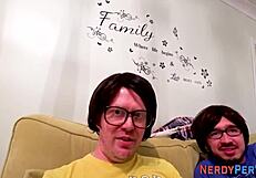 British slut tricked into sucking nerd's cock for facial.