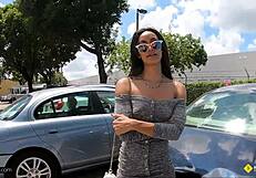 Roadside Assistance Helps Hot Latina In Garage