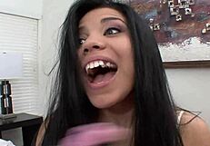 Curvy latina receives intense big gooey creampie deep in her cunt