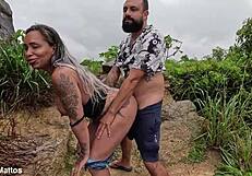 Mattos Couple's Wild Beach Fuck with Anne's Wet Creampie