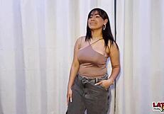 Latina casting with big tits anal fucking