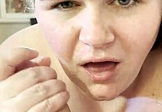 Sexy BBW Poppy Cohen Sucking Big Cock POV!