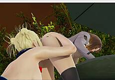 boku no hero academia hentai yuri - toga interacts intimately with ochako and then ochako responds to toga