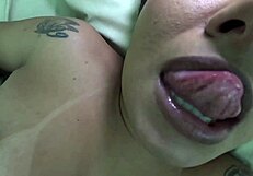 Tattooed African teen screams while spreading ass for big cock in Sao Paulo inn