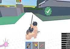 สาวฮอร์เรอร์โดนกระแทกหนักในคอนโดโรบล็อกซ์