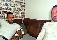 aurbeaureal, the beautiful blonde with small waist, wants two cocks in this mmf threesome