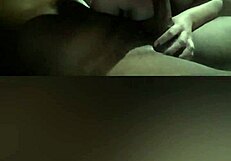 Blonde with big tits gives blowjob to monster black cock in interracial video call