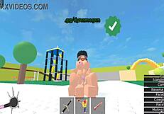 Horror girl gets banged hard in Roblox condo