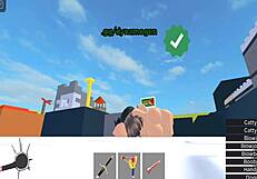 สาวฮอร์เรอร์โดนกระแทกหนักในคอนโดโรบล็อกซ์