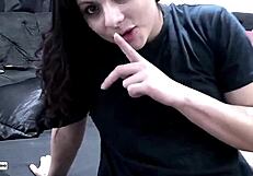 Mature latina babe with big tits in lingerie