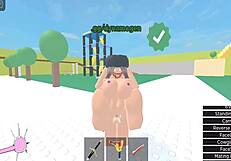 สาวฮอร์เรอร์โดนกระแทกหนักในคอนโดโรบล็อกซ์