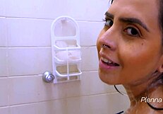 Latina Teen Masturbates in Shower Thinking of You