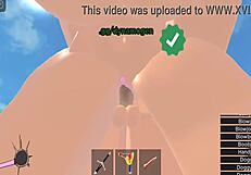 สาวฮอร์เรอร์โดนกระแทกหนักในคอนโดโรบล็อกซ์