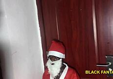 First time Santa Claus fucks my juicy pussy