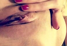 erica's rubbing her perfect pussy naked