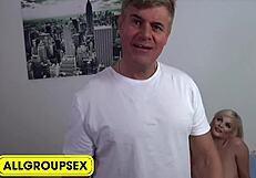 Dean and Porno Dan in a steamy threesome with curvy Katy Jayne