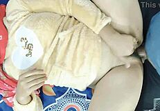 Indian maid bent over in kitchen for ass fucking by house owner