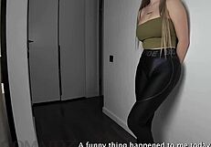 Fucking My Girlfriend in Tight Gym Leggings After Her Sweaty Workout Session.