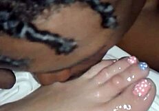 Sucking Wifes Toes While S Fucking