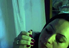 beautiful brunette brazilian exhibitionist flashes tits and sucks cock well in taboo scene