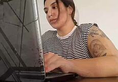 Specific Carla farts loudly while working on her tasks