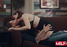 Horny Big Tit Redhead Milf Seduces and Sucks Her Husband's Boss Dry.