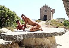 Take Me to Church - Outdoor Public Sex with Blowjob and Doggystyle. Riding Hard Under Open Sky!