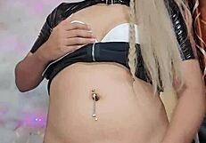 latex transsexual masturbating in crossdressing fun