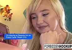 巨乳美女が義兄弟の太いチンポを吸う