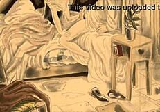 Vintage drawings featuring erotic and hairy themes from antique collections