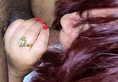 my wife’s dark pussy gets wrecked by a massive 12-inch bbc