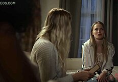 blonde ebony threesome with oral face sitting riding