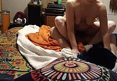 sucking dick makes me cum, petite amateur with big cock