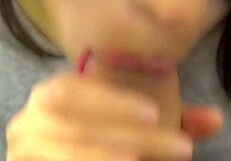 Japanese Hot Step Sister Gets Cumshot Facial After Blowjob Close-Up