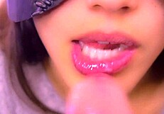 Japanese Hot Step Sister Gets Cumshot Facial After Blowjob Close-Up