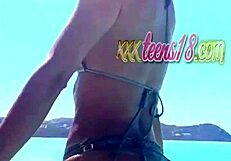 jolie in bikini showing off her sexy body