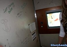 glamcore cocksucker says, 'drill me at the gloryhole'