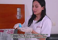 Wild lesbian sex in hospital as nurse Jenifer Play bangs patient Kitty DJ.