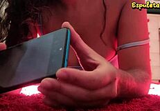 Slutty Girlfriend Guides Handjob for Traveling Boyfriend