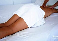 step mom gets full oil massage from stepson, ends in wild creampie