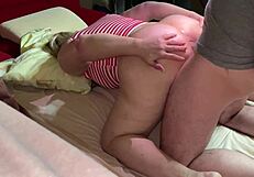 Stepmom Spreads Ass Wide For Stepson's Comfortable Anal Fuck