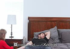 Busty redhead Octavia Red fucks passionately on her last vacation day